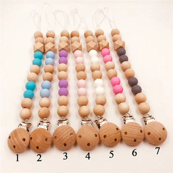 

Baby Comfort Wooden Pacifier Clip Pacifier Chain Baby Molar Toy Pacifier Teetherproof Chain Pacifier Chain