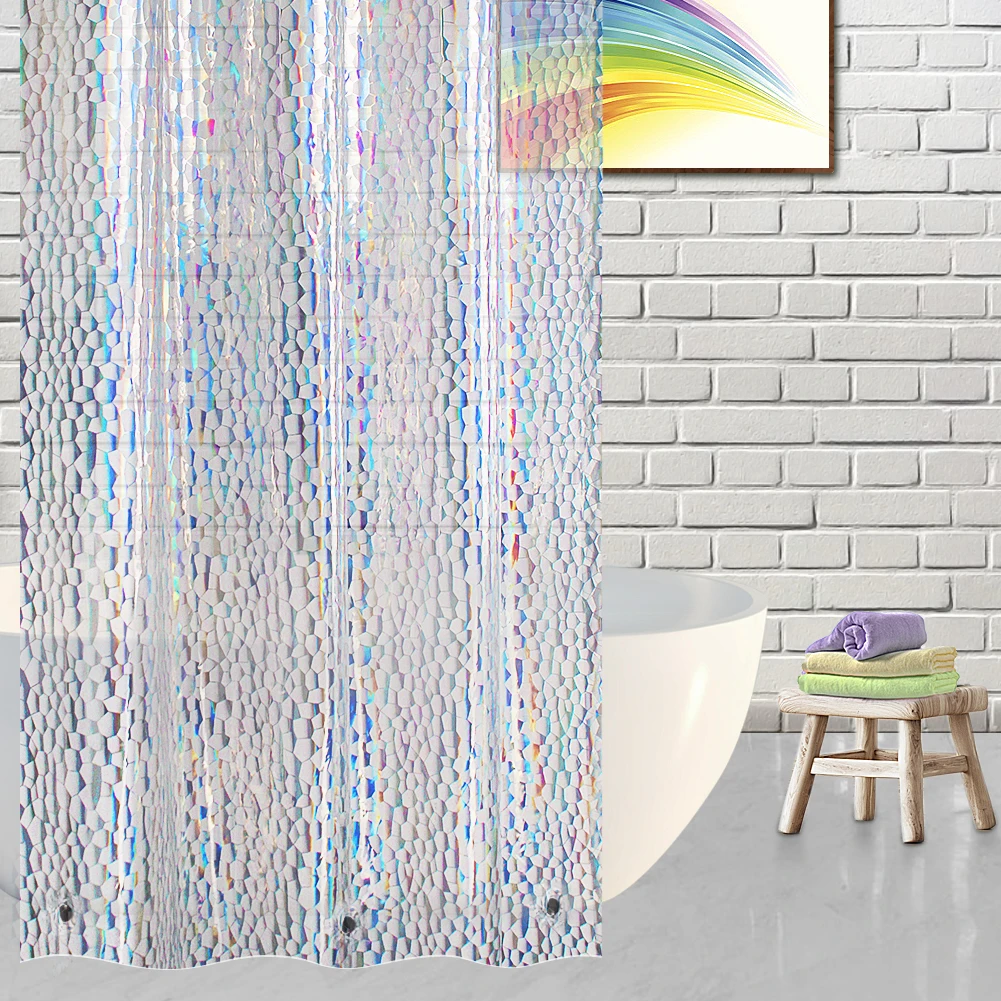 Цветная душевая занавеска или подкладка VCVCOO защита от плесени полупрозрачная