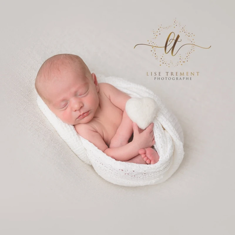 Newborn baby photography props,knit fabric Hollow out lovely pattern swaddle blanket for baby photo props(40*160 cm)