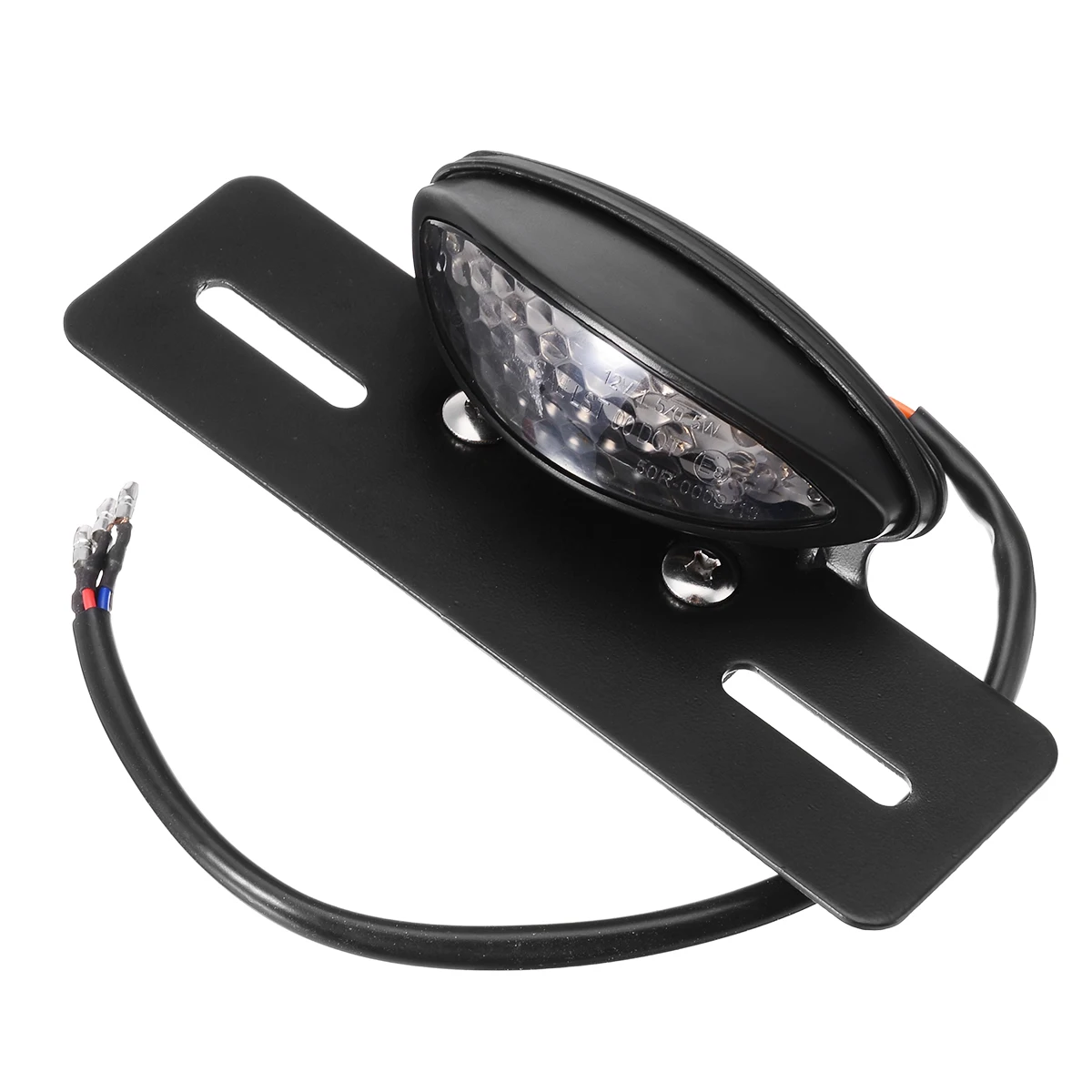 12V LED Motorcycle Bobber Red Yellow Rear Tail Light Brake Turn Signal License Number Plate Integrated Lamp for Dirt Bike ATV