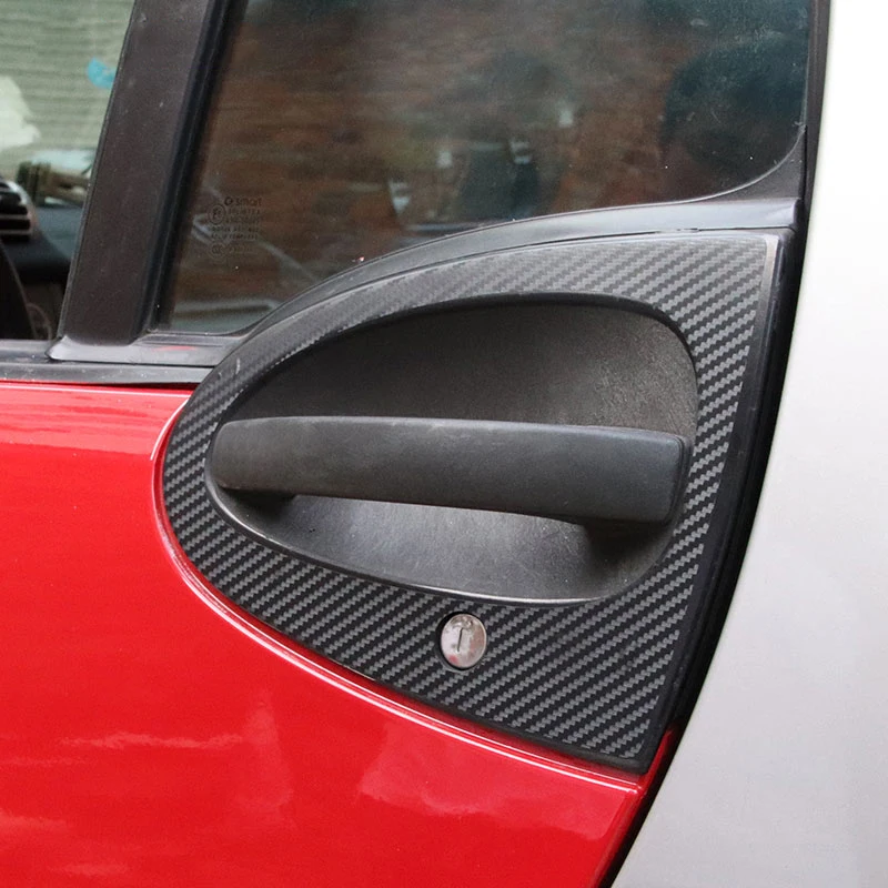 2 шт. для Mercedes Smart Fortwo 451 Brabus 2007-2014 углеродное волокно чехол дверной ручки