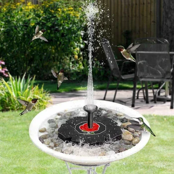 

16cm Solar Fountain Home Decorations Fountain Rose Flower Shape Water Fountein Waterfall Garden Water Fountain Drop Shipping
