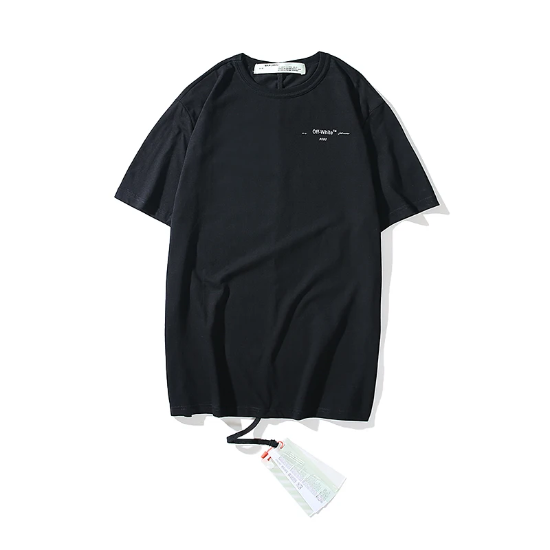 Неполная стрела 19ss Off-White OW для мужчин/женщин, унисекс, модные модели влюбленных пар, хлопковая Повседневная футболка с круглым вырезом и коротким рукавом