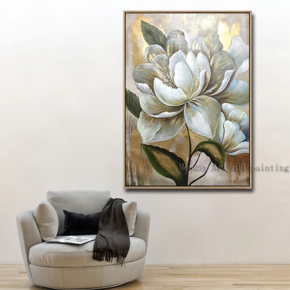 Abstract-Gold-Color-2-Panel-Decorative-Canvas-Wall-Art-Handmade-Oil-Painting-Gold-Flower-Group-Painting (3)