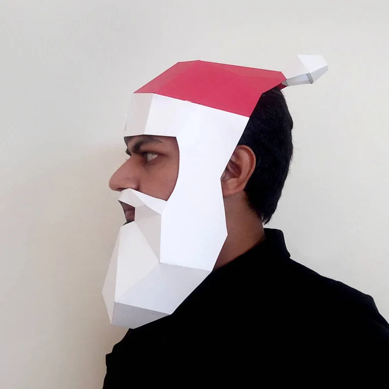 DIY Санта Клаус DIY Маскарад-вечеринка косплей рождественский костюм Взрослый Детский картон дышащий Хэллоуин Рикки смешные маски