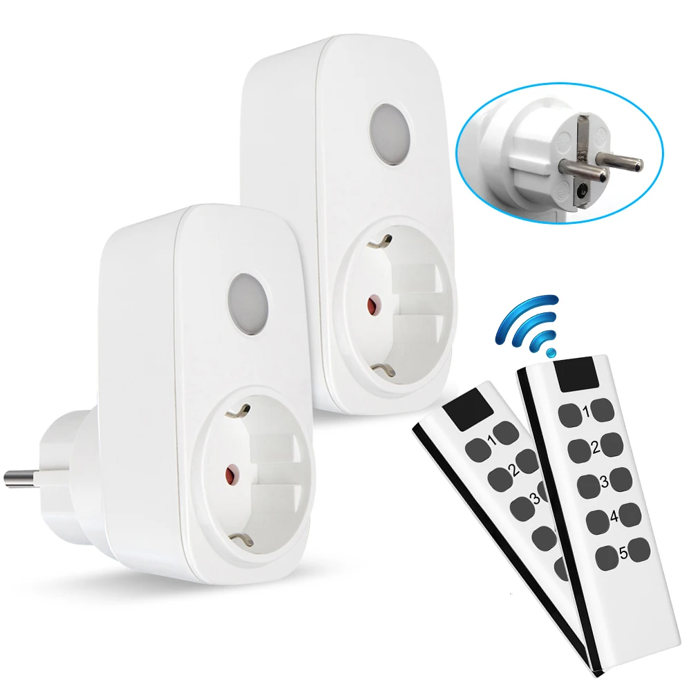 MSLE Universal Smart Home Socket Wireless 433Mhz RF Remote Control Outlet Compatible Broadlink RM4 Pro For Smart Home Automation 