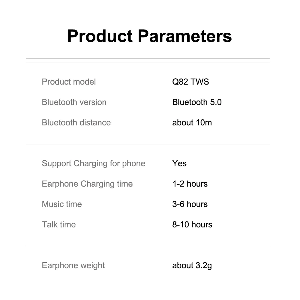 Q82 TWS Bluetooth наушники вкладыши беспроводные наушники Handsfree Bloototh гарнитура Ture беспроводные наушники для телефона Android iOS