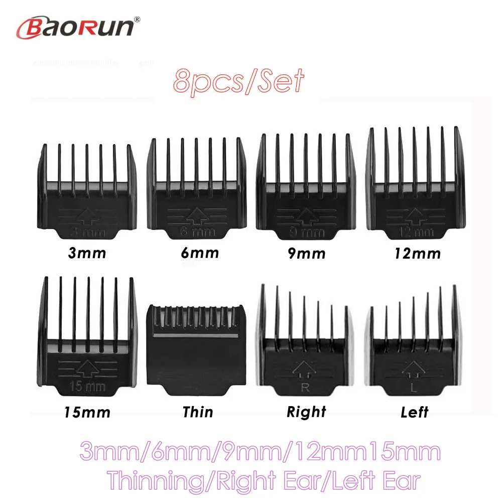 Pet Clipper Limit Comb Guard Thin 3/6/9/12/15mm Nozzles Set for BaoRun P2 P3 P6 P7 P9 S1 Dog Hair Trimmer Comb Guide Attachment pet clipper dog hair trimmer pet hair trimmer dog clipper
