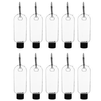 

1 Set 10pcs 30ml Travel Bottles Hand Sanitizer Bottles Keychain Small Bottles