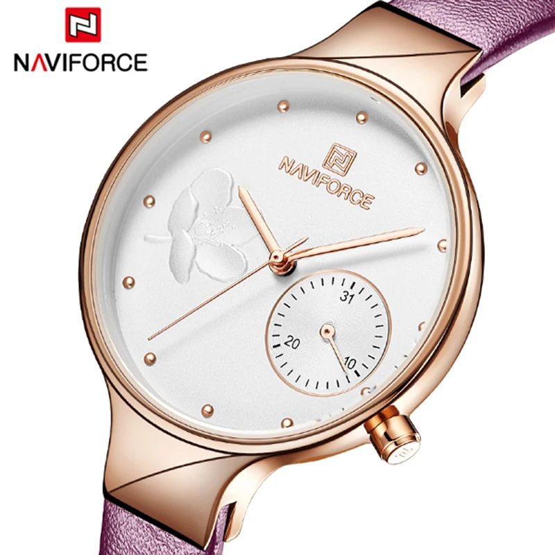 Часы наручные NAVIFORCE женские с мерцающими ремешками брендовые Роскошные люксовые
