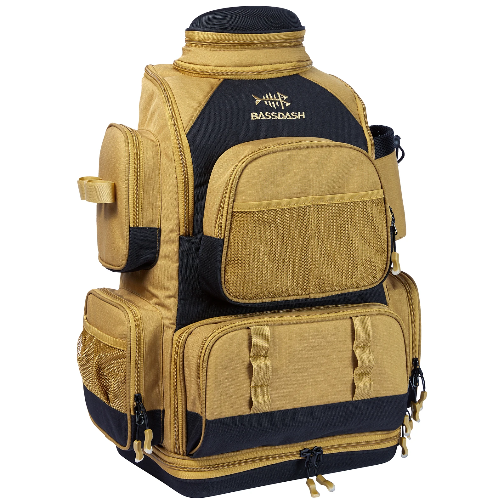 Top !! Bassdash Multifunctional Fishing Tackle Backpack with Protective Rain Cover Lightweight Tactical Soft Tackle Box