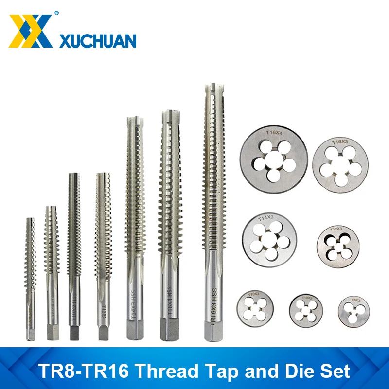 HSS Screw Thread Tap And Die Set 2pcs Right Rotation CNC For