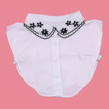 

Korean Beaded Pearl Ladies Clothes Decoration Fake Collar Retro Wild Flower Bead Fake Collar New Collar Decorative Fake Collar