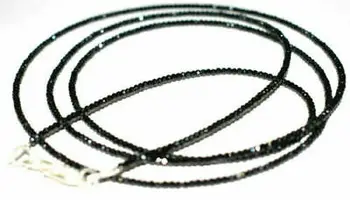 

Black Spinel 32" Necklace 2 mm Rondelle Faceted Beads