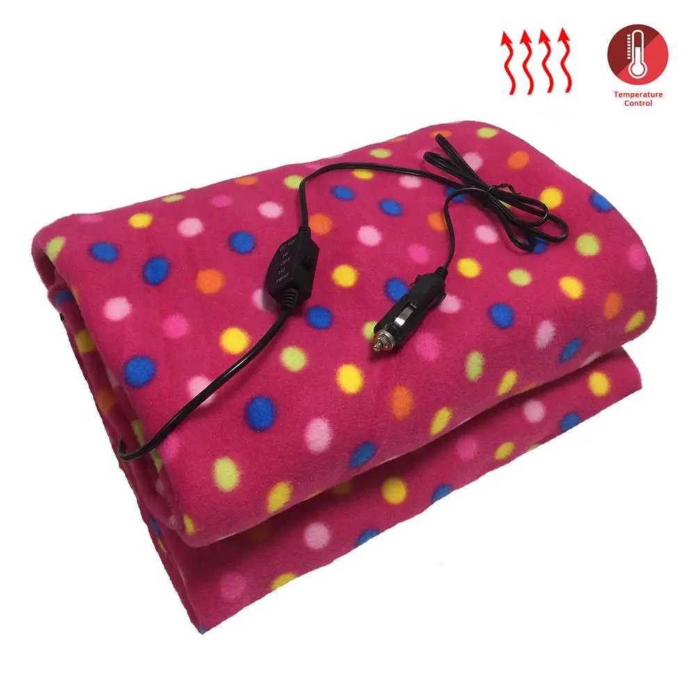 145*100 см одеяло для подогрева автомобиля 12 в энергосберегающее теплое термостатическое электрическое одеяло для зимнего автомобиля Электрическое нагревательное покрытие - Название цвета: Розовый