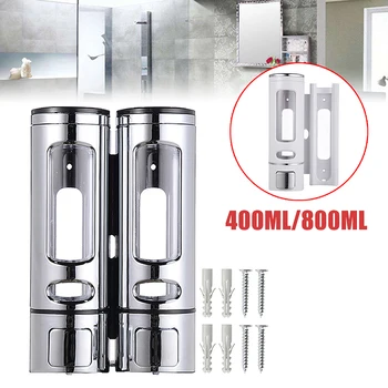 

Liquid Soap Dispenser Wall Mount 400/800ml Bathroom Accessories Plastic Detergent Shampoo Dispensers Kitchen Soap Bottle