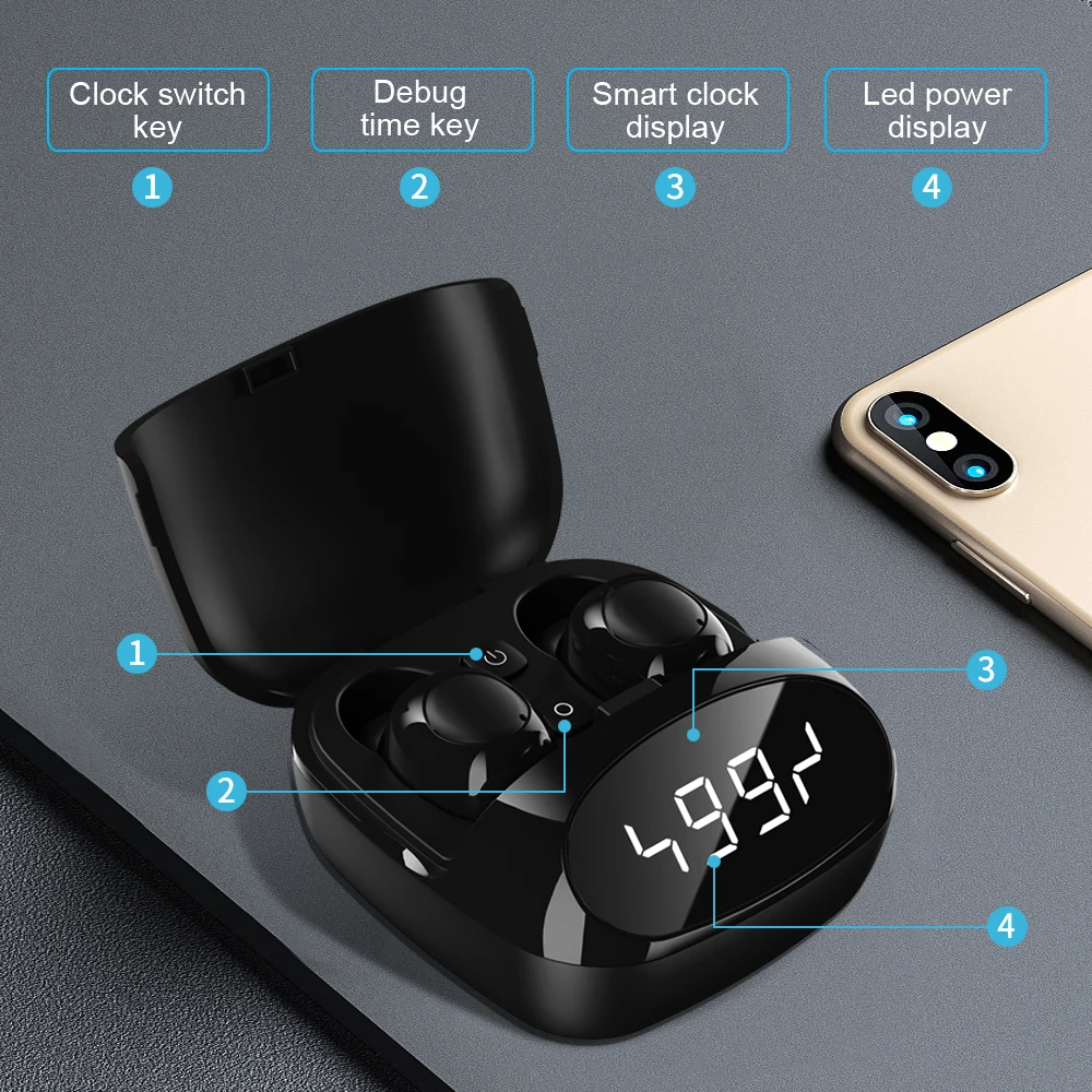 TWS стереонаушники Mini с поддержкой Bluetooth 5 0 и зарядным футляром|Наушники гарнитуры|