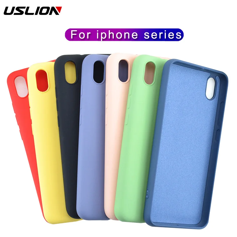 Роскошный тонкий мягкий силиконовый чехол USLION для iphone 7 8 6S 6 Plus X XS 11 Pro MAX XR Apple 10 Coque |