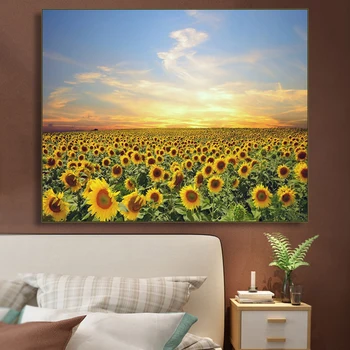 

Sunflower Canvas Painting Scandinavian Home Decor Flowers Posters and Prints Modern Decoration Home Sunflowers Wall Art Picture