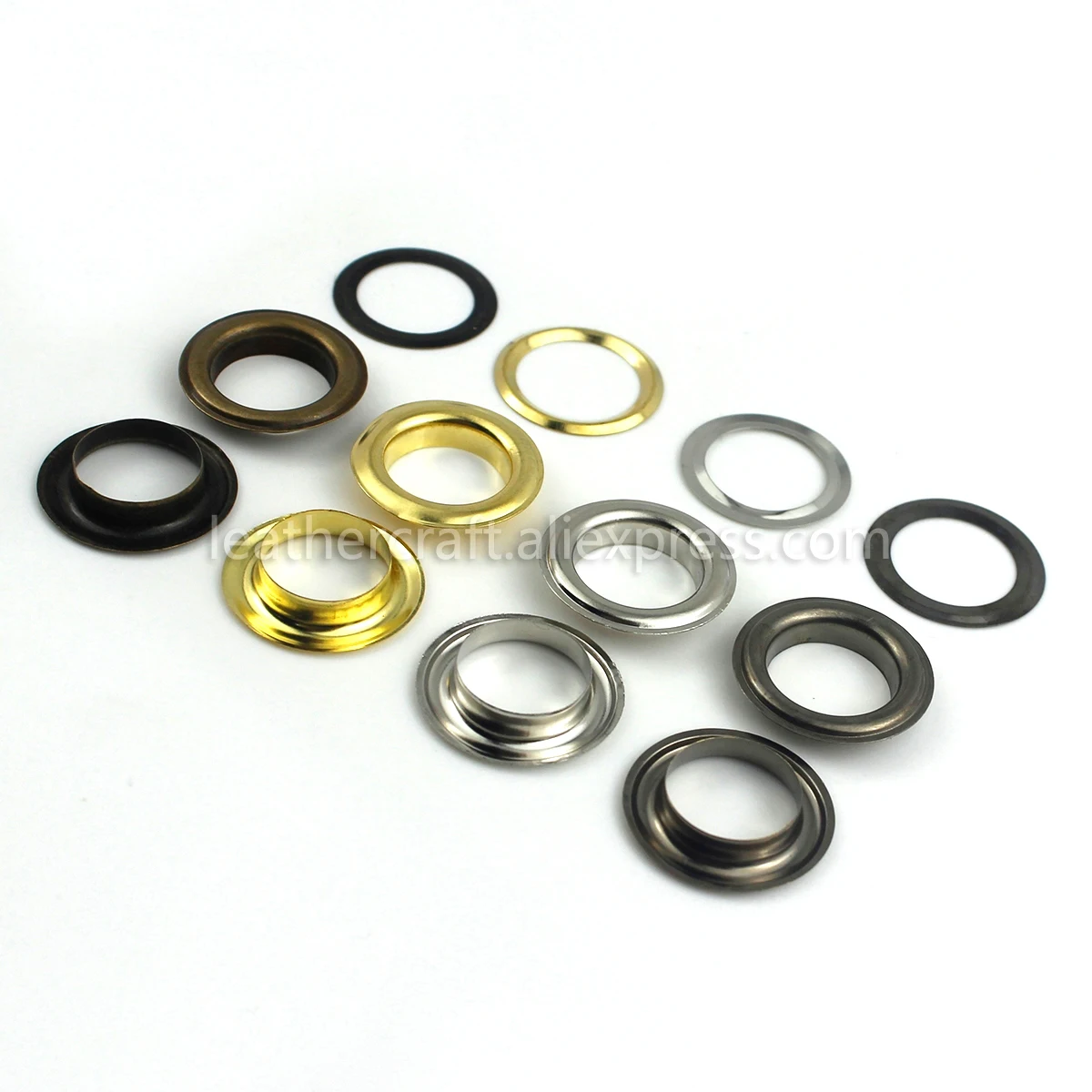 100sets 10mm brass eyelet with washer for shoes bag clothing leather belt hat