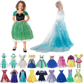 2020 Girl Elsa Anna Dress Woody Costumes Kids vampiro Cenicienta Baby Girl Clothes Unicorn Tianan Belle Arabian Princess Dress
