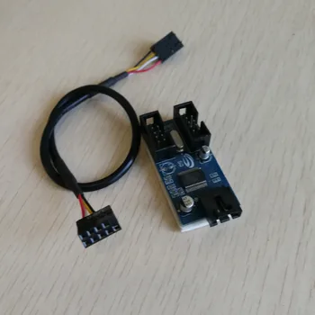 

PC Case Internal 9Pin female USB 2.0 to 2 port 9p male Splitter PCB Chipset Enhanced extension cable