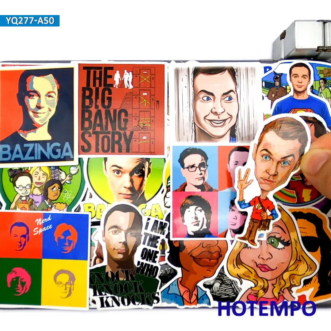 50pcs Big Bang Style US TV Series Funny Mix Laptop Phone Skateboard Stickers Pack for Kids Toys DIY Notebook Guitar Bike Sticker