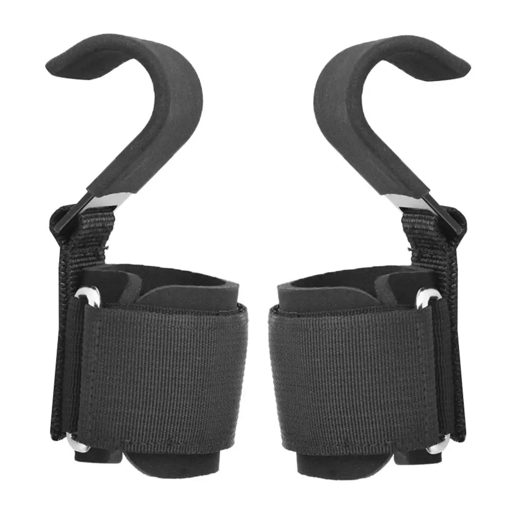 FITPACT Hook Straps Weight Lifting Wrist Straps Training Gym Bodybuilding Powerlifting Weightlifting Adjustable Non Slip Workout Deadlift Chin up Padded Barbell Grips Comes in Pair 