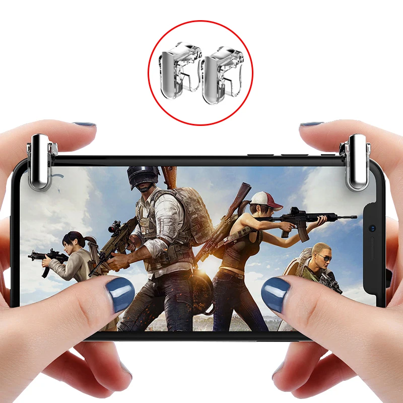 

For PUBG Gaming Trigger Metal Gamepad Controller Shooting L R Fire Button Handle Shooter Aim Key Joystick For iPhone Android