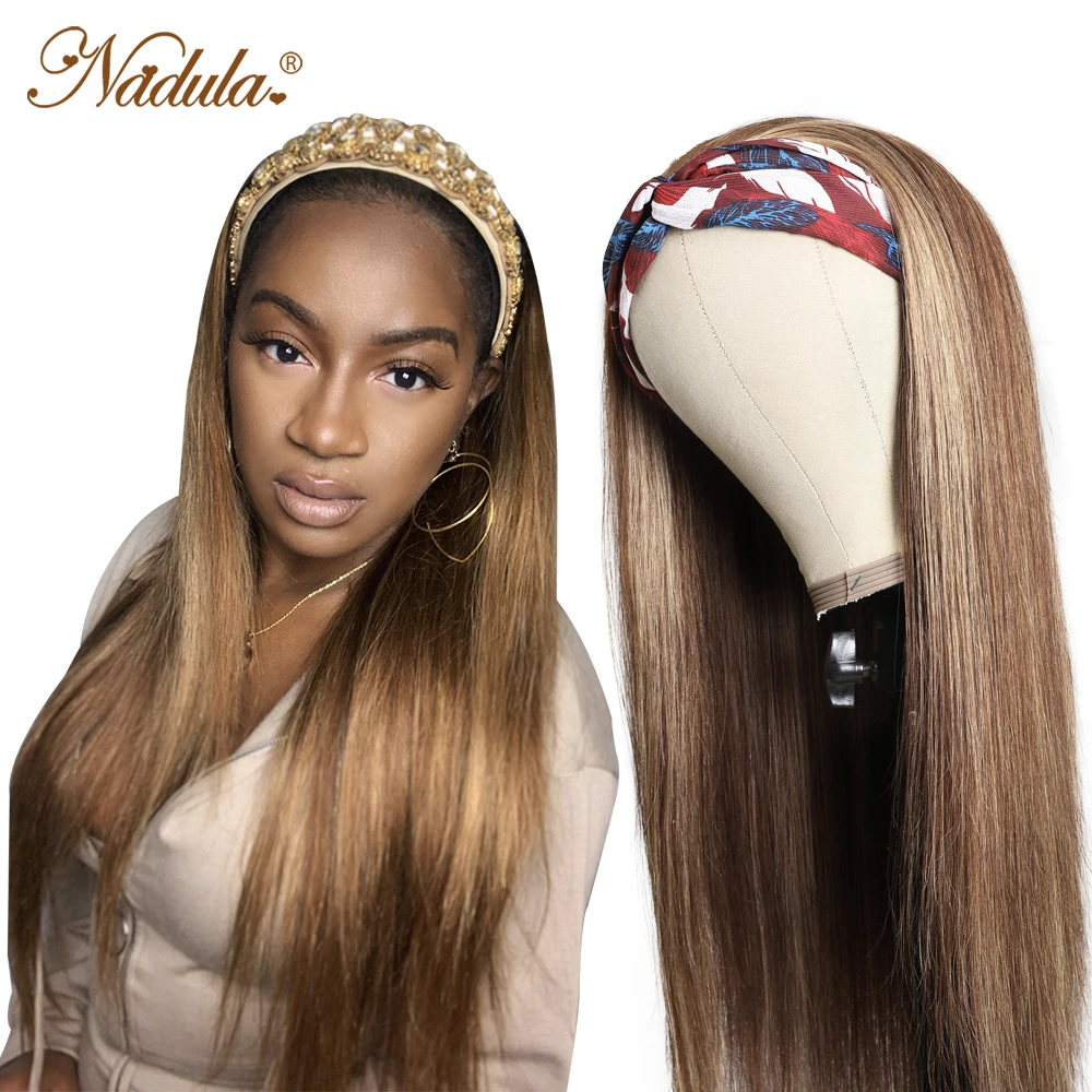 Honey Blonde Glueless Straight Headband Wig
