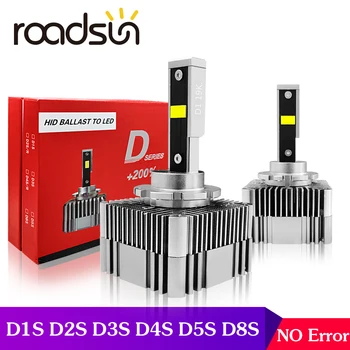 

2PCS Non-destructive D1S D2S D3S D4S D2S/R D4S/R M10 LED Headlight Lamp With CANBUS Error Free 90W 10000LM 6000K Super bright