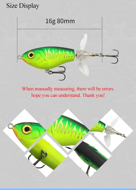 Bassking Floating Pencil Bait 65mm/9g 80mm/16g Topwater Whopper
