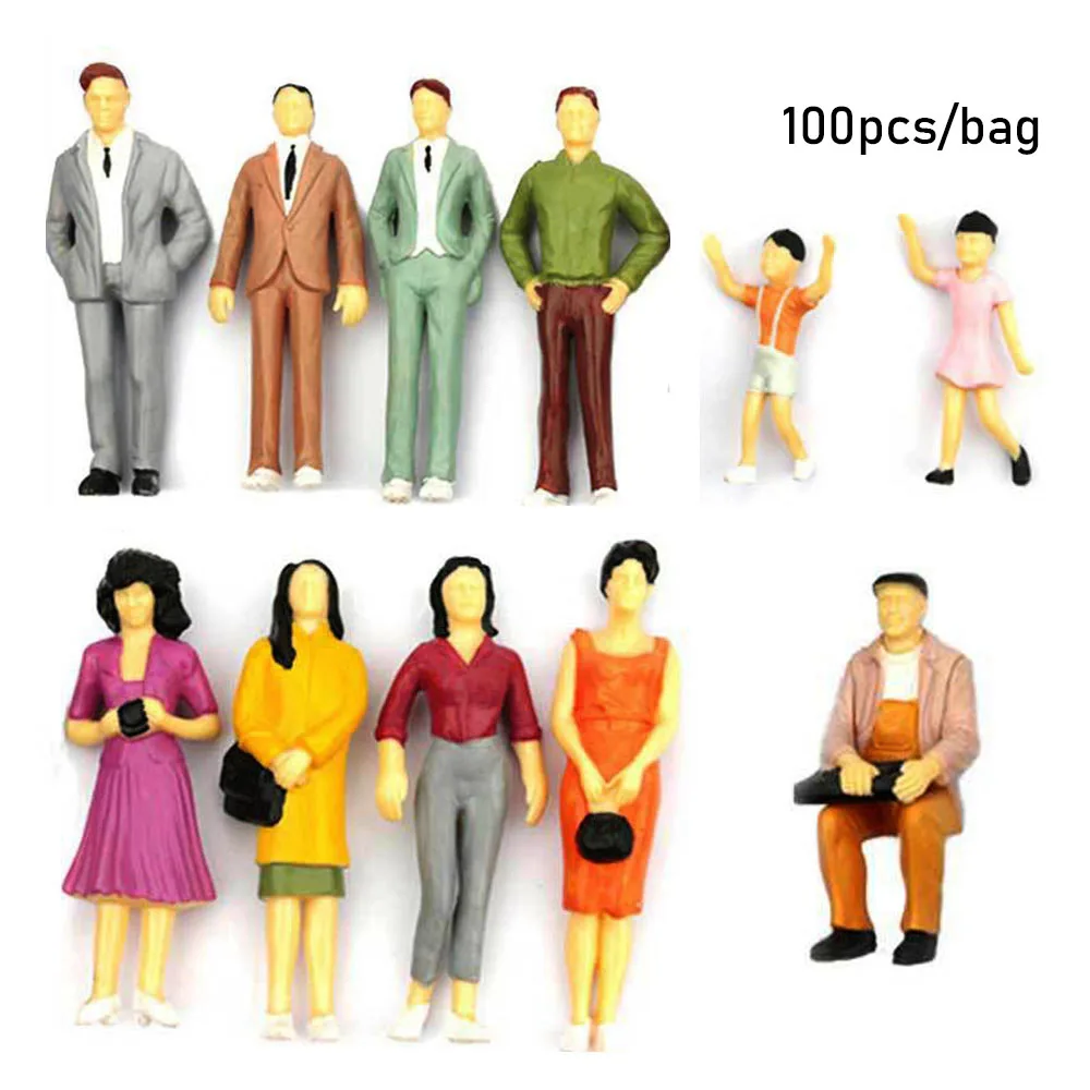 100pcs Model Building People Figures Passengers Train Scenery Diy 100pcs-model-building-people-figures-passengers-train-scenery-diy
