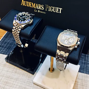 

watch stand marble base leather holder watch holder stand Watch Storage Box Case Jewelry Organizer Jewelry Display Rack Stand