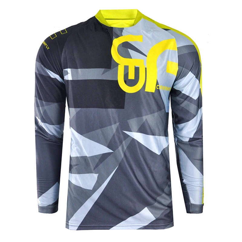 

CWF Camo Printing Motocross Long Sleeves Tops Bicycle Retro MTB Downhill Shirt Enduro Team Autumn Sports Men Downhill Tops