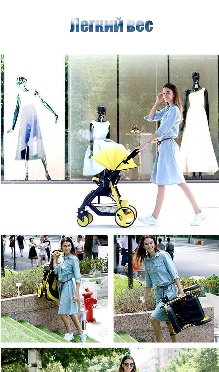Luxury baby stroller scientific design folds easily and conveniently 0-3 years  carrying capacity steel frame EVA wheels