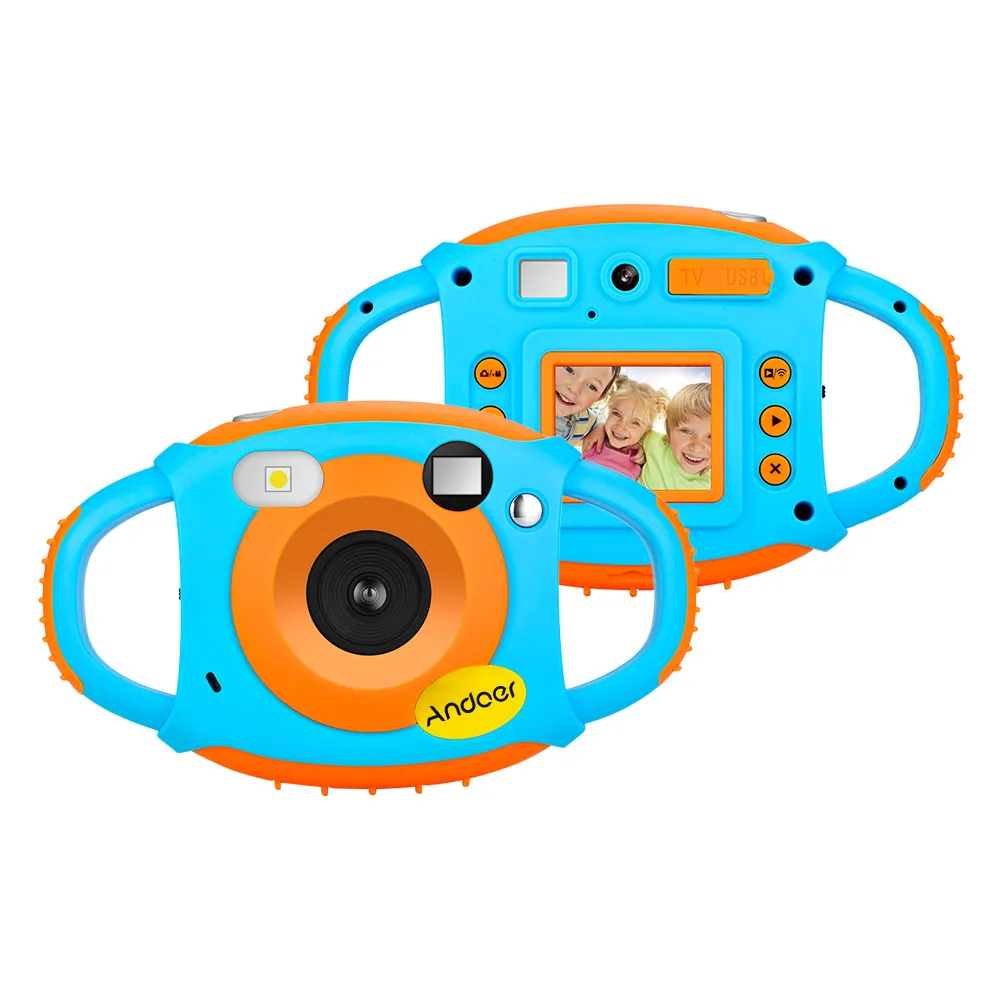 Andoer WiFi для детей, креативная камера 5MP 1080P HD, Противоударная Цифровая мини видеокамера 1,77 дюйма