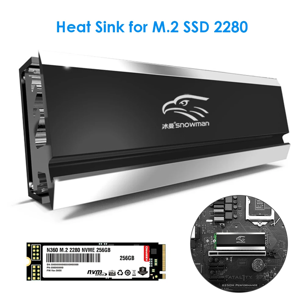 M.2 SSD NVMe радиатор охлаждения 2280 твердотельный накопитель на жестком диске M2 NGFF PCI-E