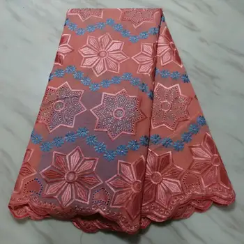 

New Arrival African French Dry Lace For Women High Quality Nigerian Lace Fabric Swiss Voile Lace Fabric In Switzerland Pink(7-19