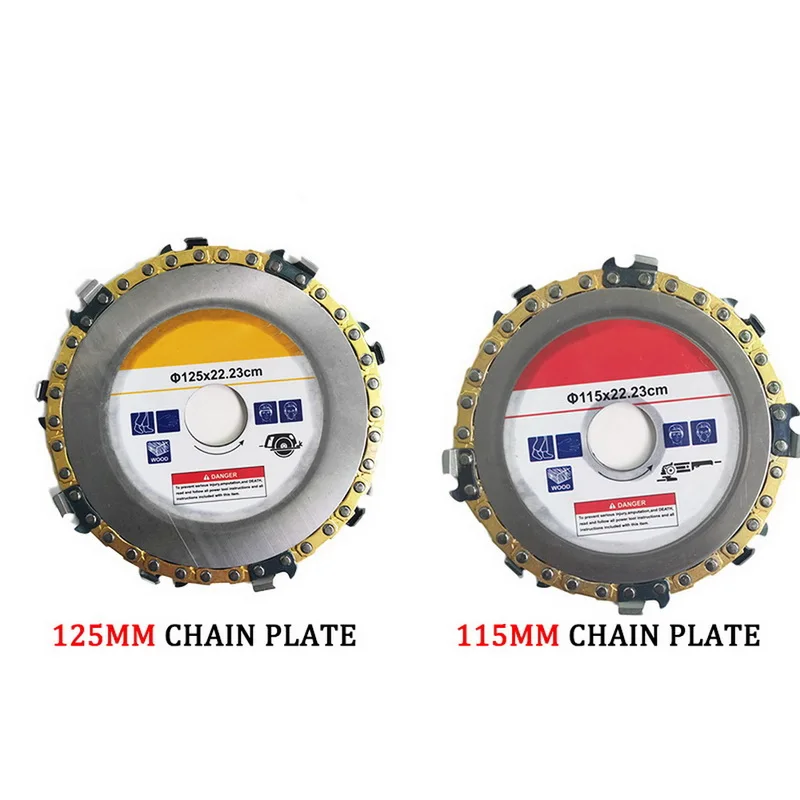 

125MM/115MM 25000RPM Chain Plate Wood Carving Disc Cutting Piece Woodworking Slotted SawBlade for Angle Grinder