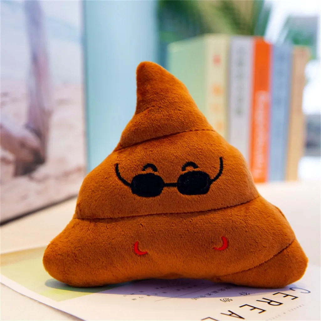 Creative Poop Plush Toy Funny Face Poo Expression Interesting Novelty Toys Small Decoration  or large Pillow Office Pillow #B