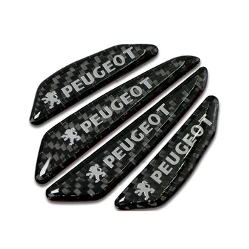

4pcs Car Door Side Edge Protection Guards Decorate Sticker for Peugeots 107 108 206 207 308 307 508 2008 3008 Style Car Styling