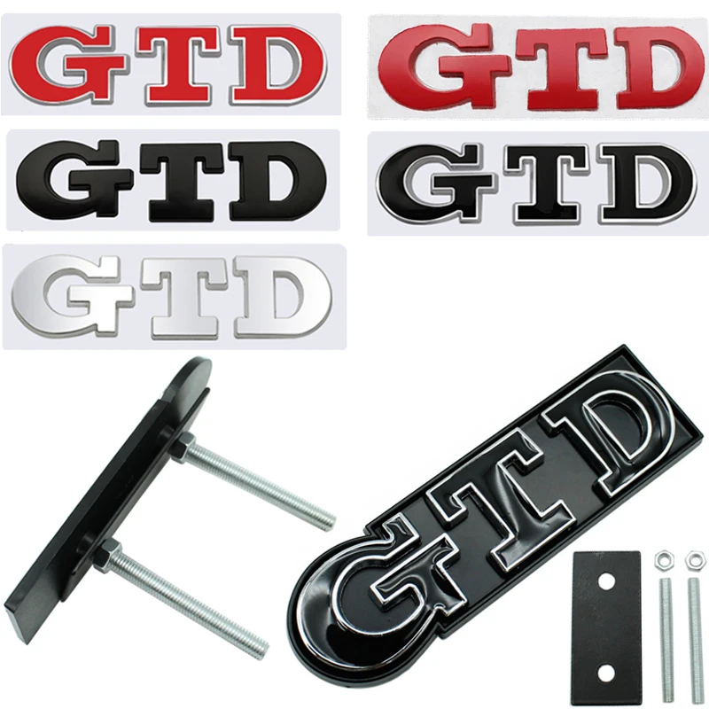 Металлический 3d-логотип GTD эмблема передней капота гриля автомобильные наклейки