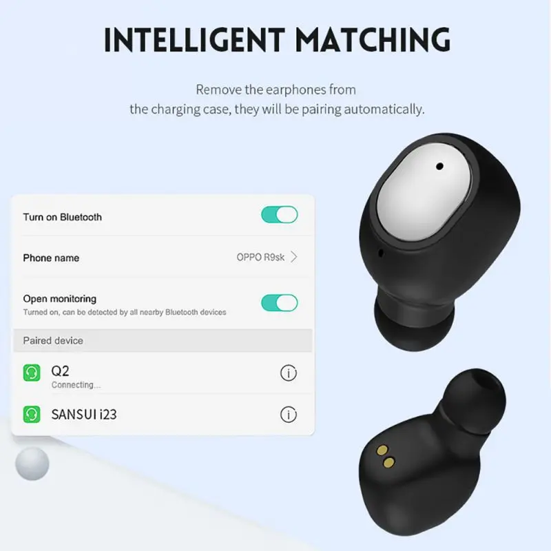 TWS Bluetooth 5,0 наушники IPX5 водонепроницаемые наушники-вкладыши беспроводной зарядный чехол практичный