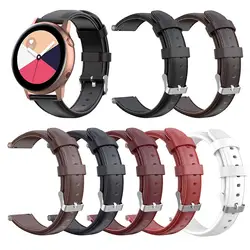 Роскошные кожаные для samsung Galaxy Watch Active2 samsung gear Sport samsung S2 классические высококачественные кожаные ремешки