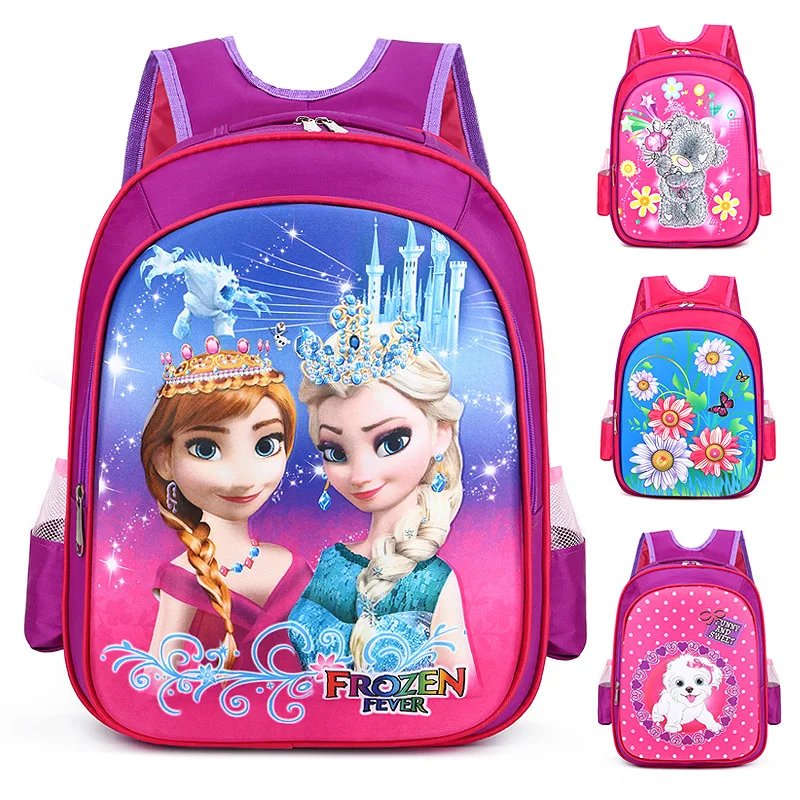 Disney princess рюкзак для начальной школы для мальчиков и девочек, школьная сумка Эльзы из мультфильма «Холодное сердце», Подарочный рюкзак, Детская сумка на плечо с человеком-пауком