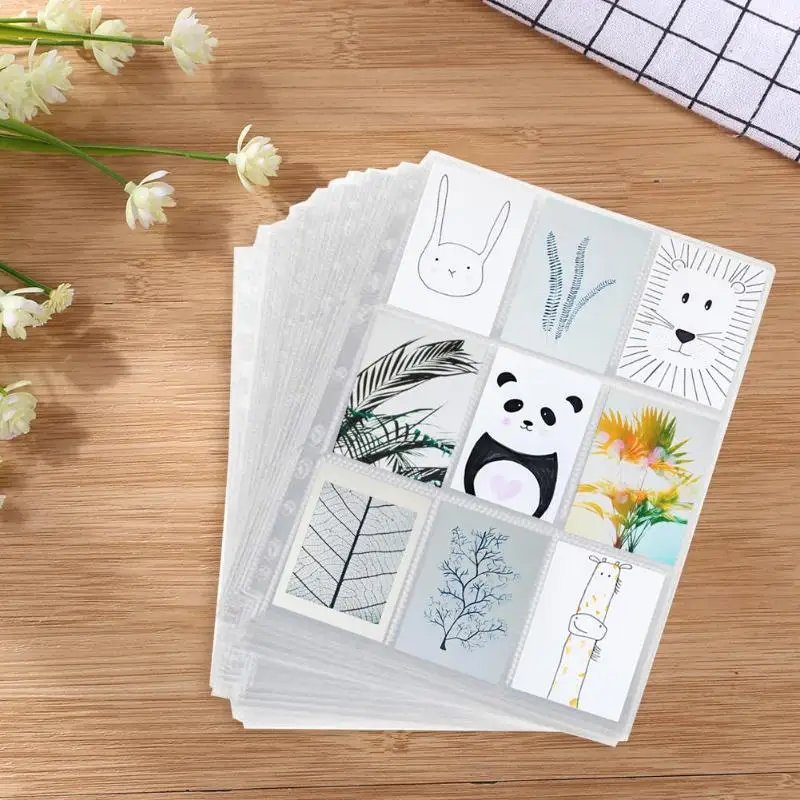 

1 Sheet Plastic Game Cards Collection Pages Excellent and Durability Plastic Cement Craft Gathering Insert Card Holder