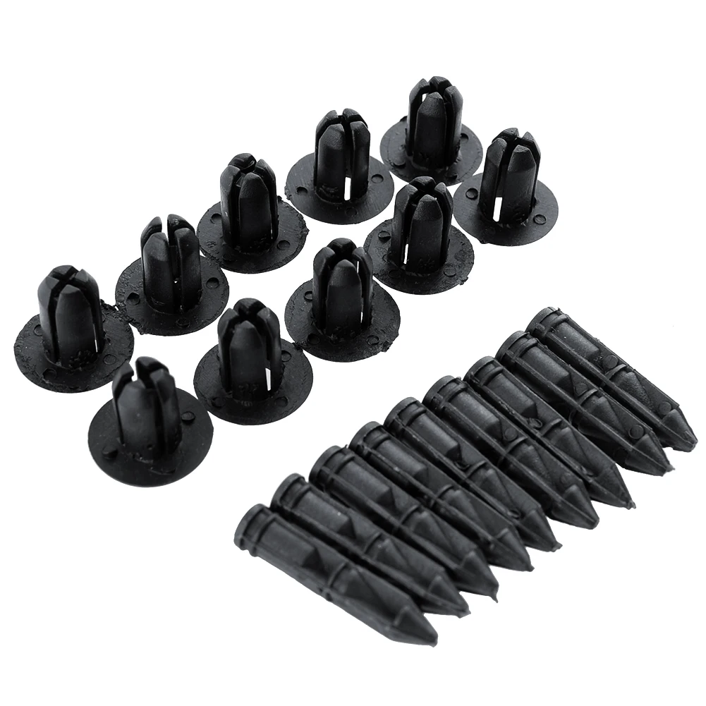 New 10x Rivet Motorcycle Fairing Trim Fastener Clips For Honda Yamaha