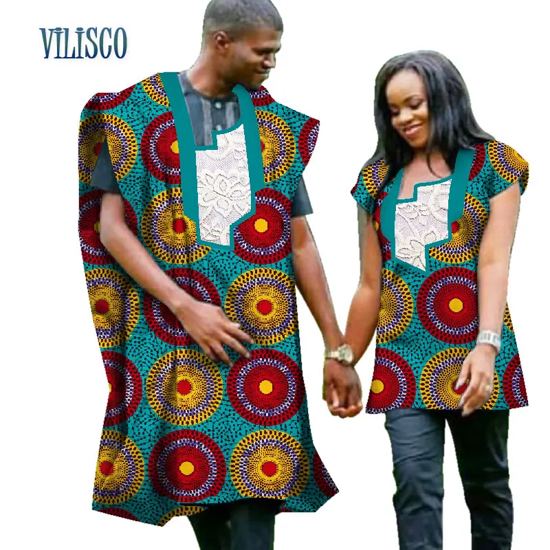 20 Традиционный Африканский узор Топ для пары одежда Bazin Riche Dashiki мужской халат и женская рубашка для влюбленных свитшот для пар WYQ72 - Цвет: 20