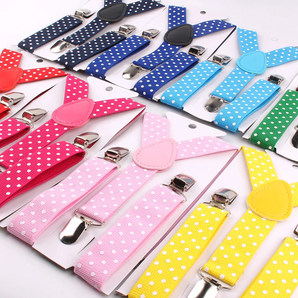Kids Suspenders Adjustable Elastic Dots for Party